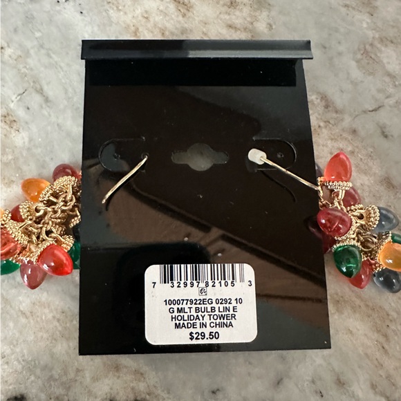 INC International Concepts Gold-Tone Pavé & Multicolor Drop Earrings - Picture 4 of 4